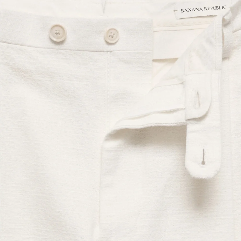 Banana Republic Men's Pleated Cotton-Linen Blend Suit Pant